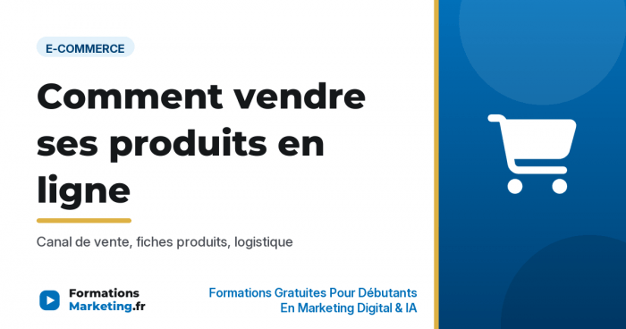 Comment vendre ses produits en ligne, canal fiches produits logistique - formationsmarketing.fr