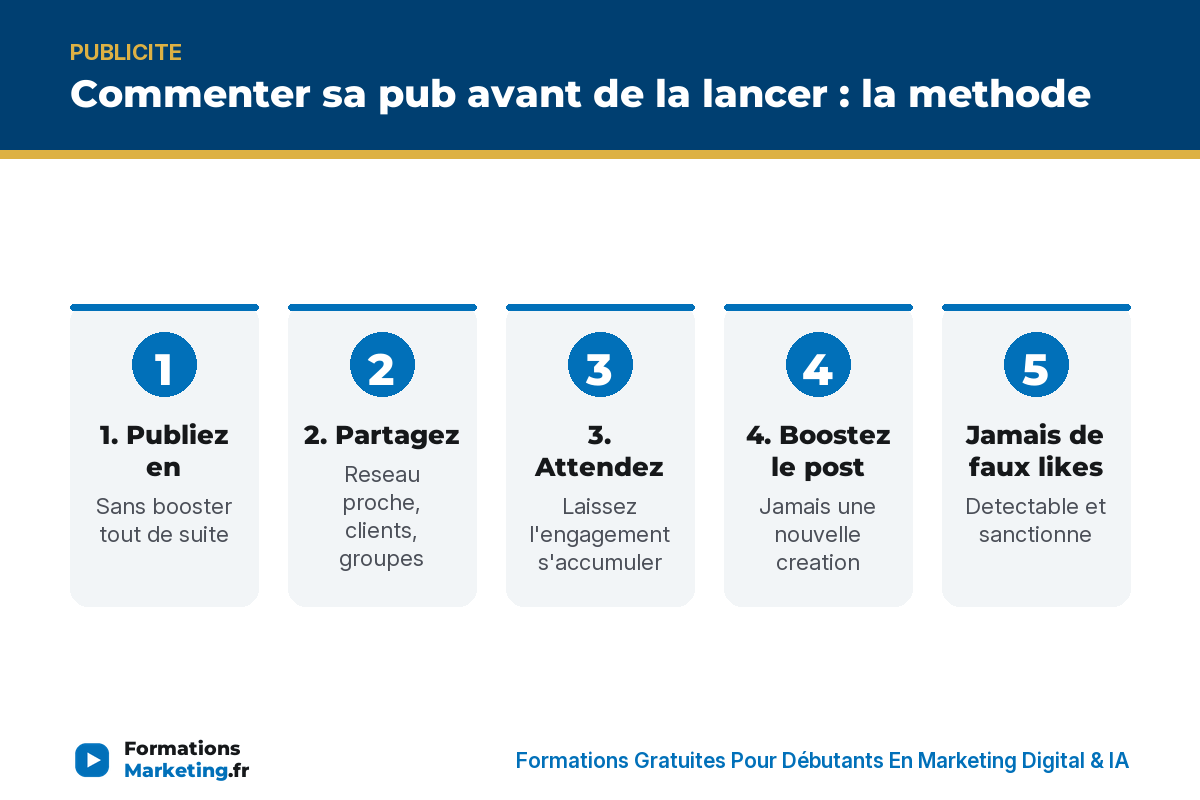 La methode pour commenter sa pub avant de la lancer en 4 etapes - formationsmarketing.fr