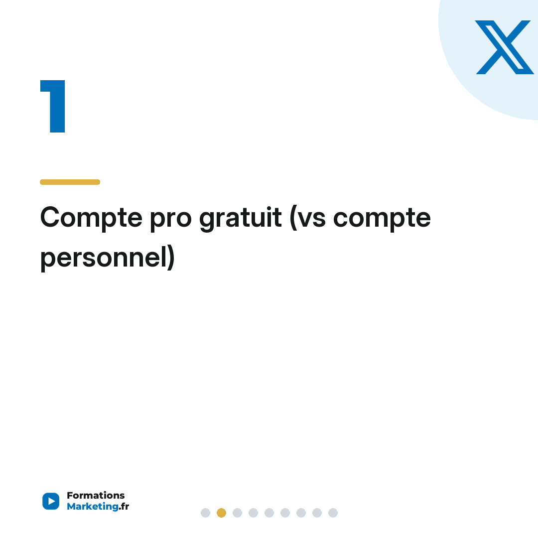 Compte pro gratuit (vs compte personnel)