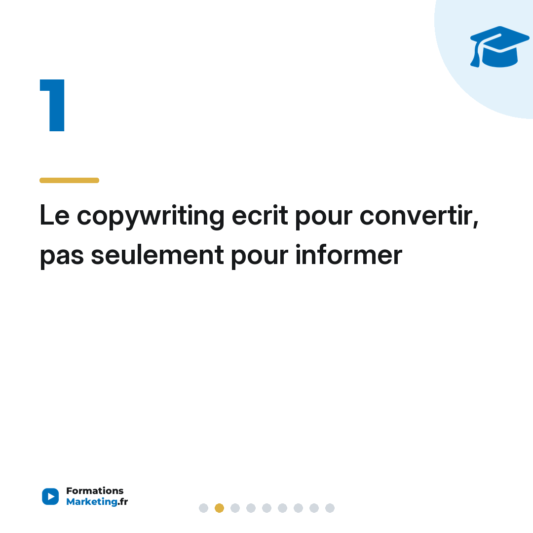 Le copywriting ecrit pour convertir, pas seulement pour informer