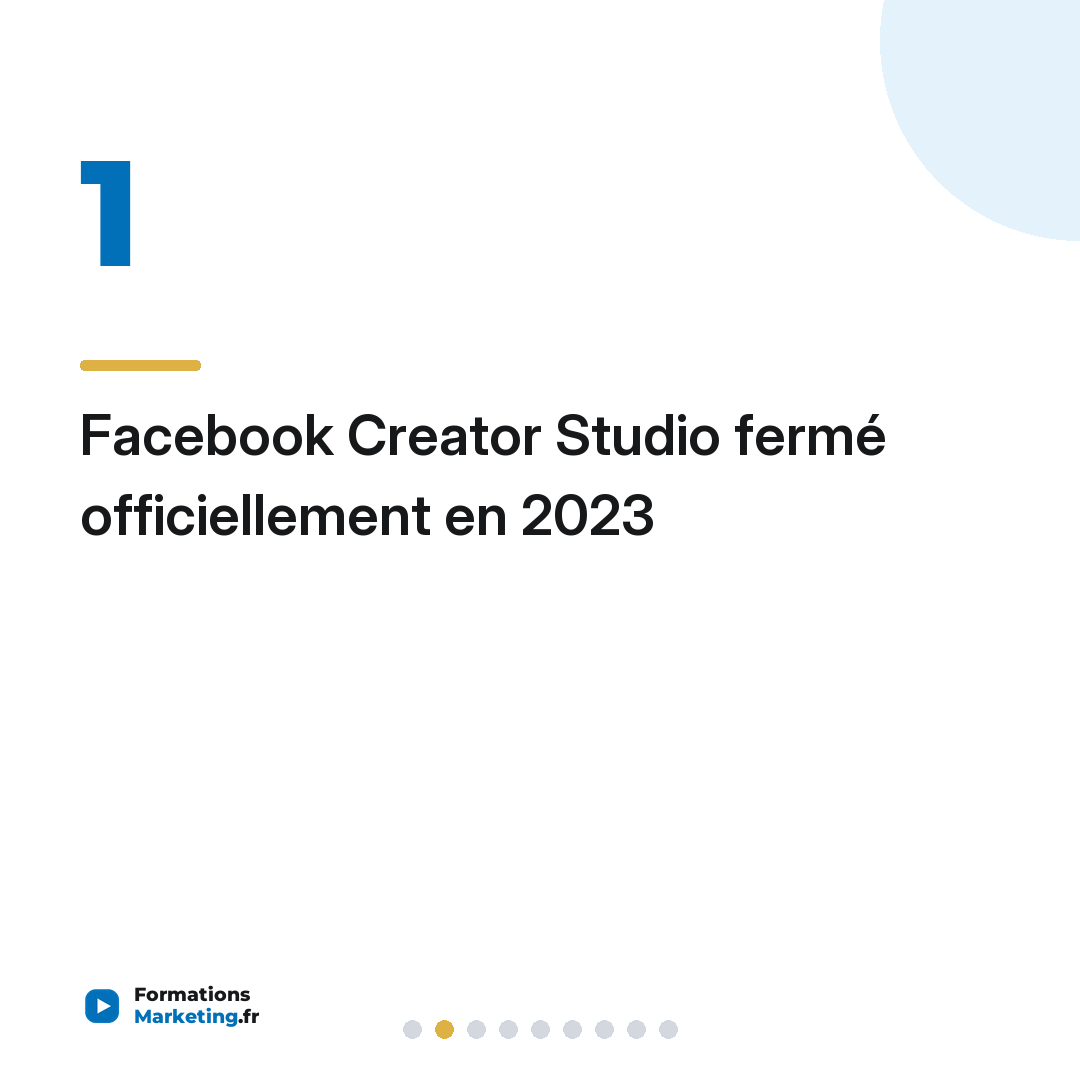 Facebook Creator Studio fermé officiellement en 2023