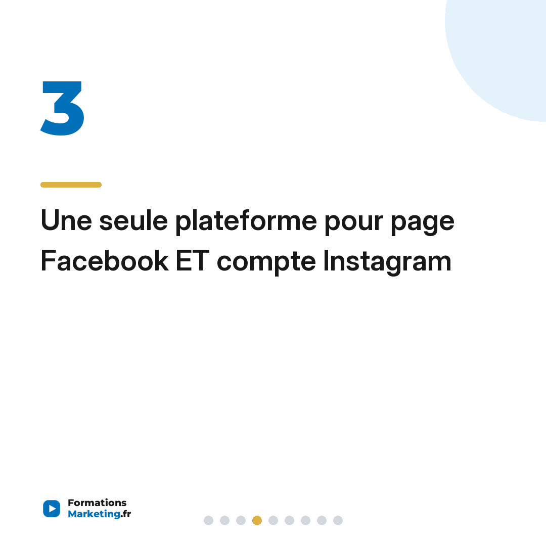 Une seule plateforme pour page Facebook ET compte Instagram