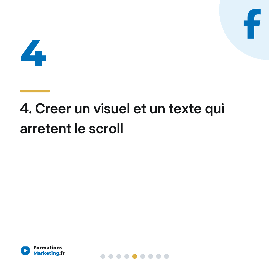 4. Creer un visuel et un texte qui arretent le scroll