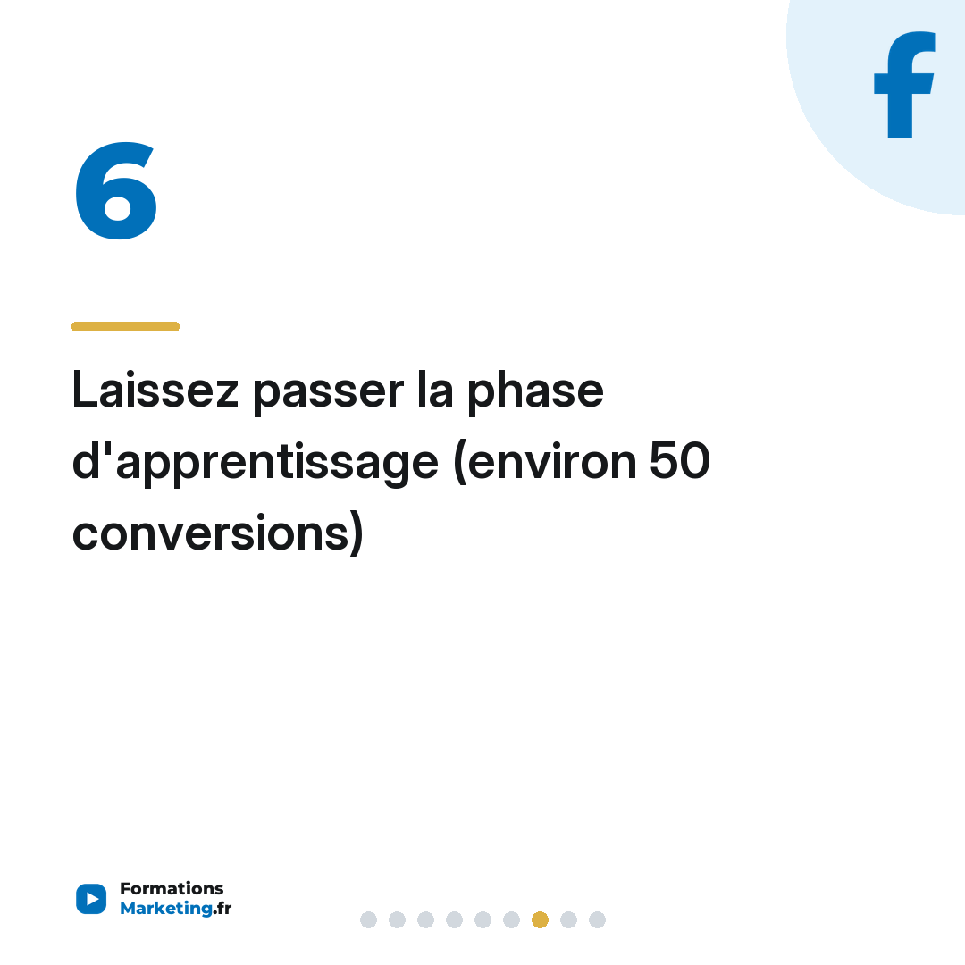 Laissez passer la phase d'apprentissage (environ 50 conversions)