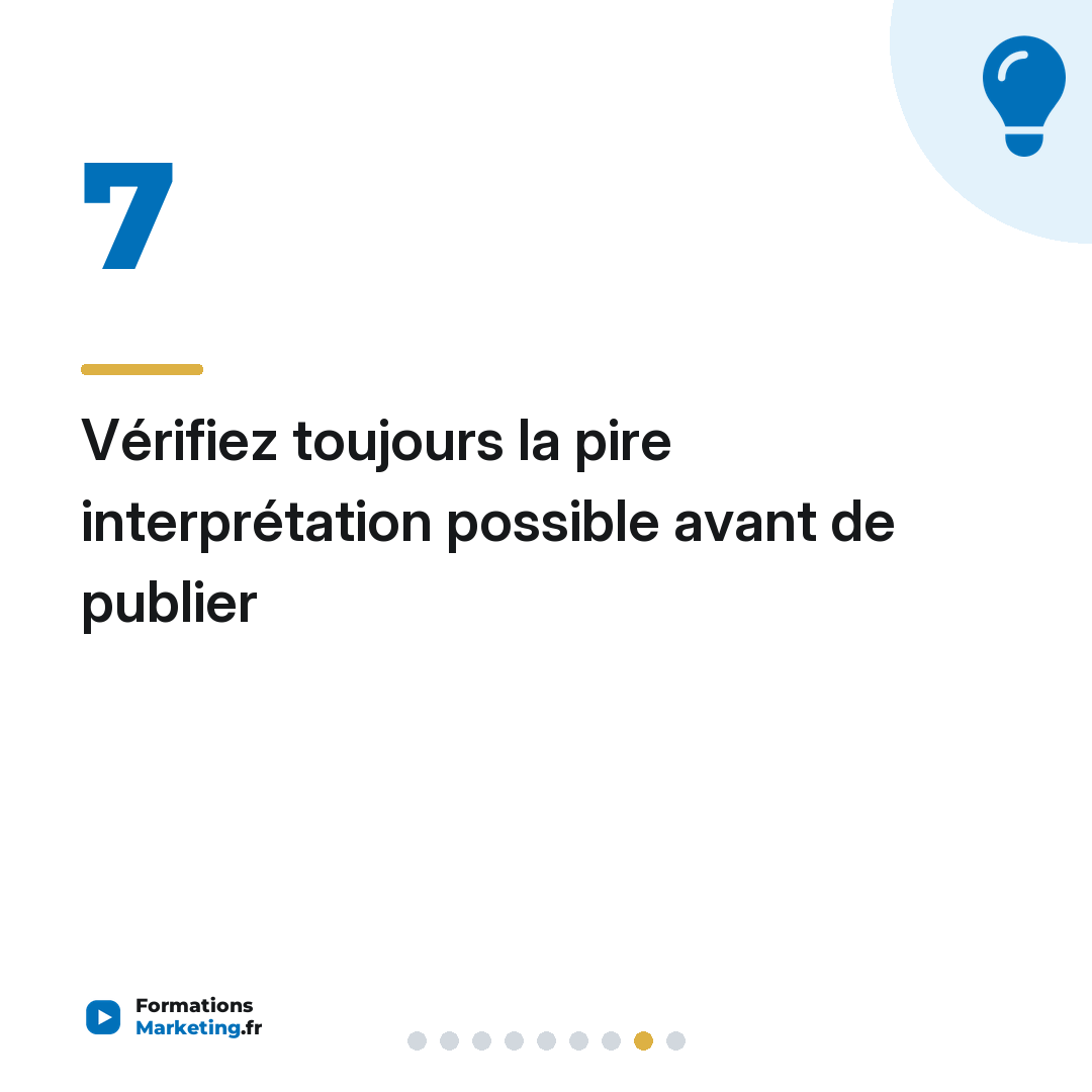 Vérifiez toujours la pire interprétation possible avant de publier