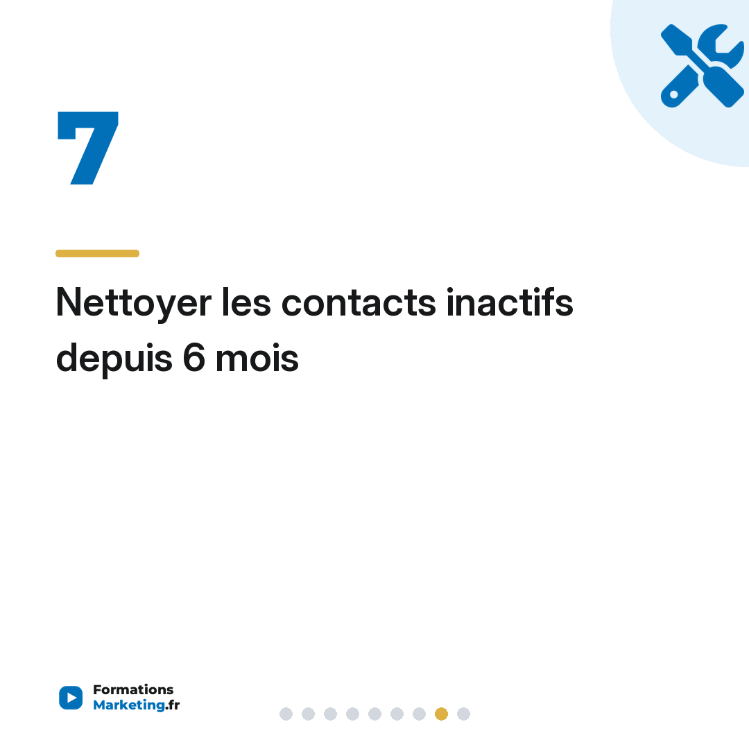 Nettoyer les contacts inactifs depuis 6 mois
