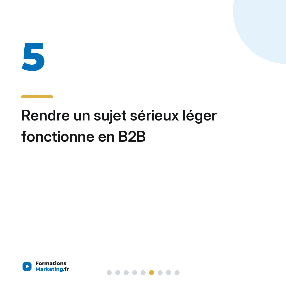 Rendre un sujet sérieux léger fonctionne en B2B