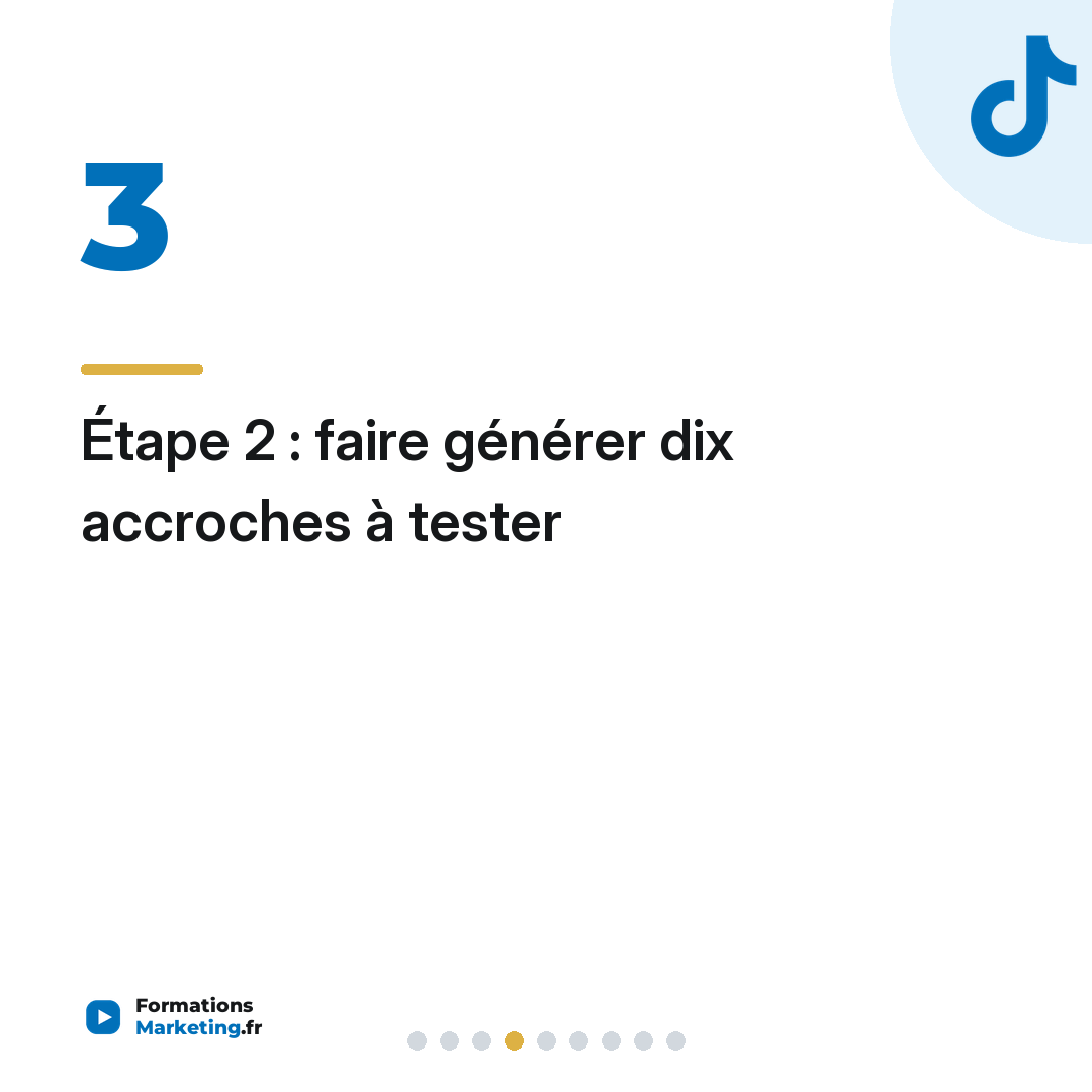 Étape 2 : faire générer dix accroches à tester