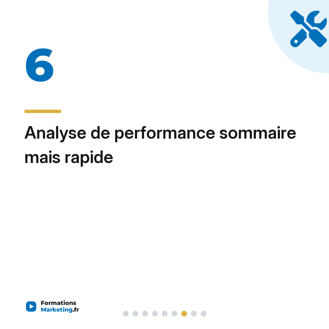 Analyse de performance sommaire mais rapide