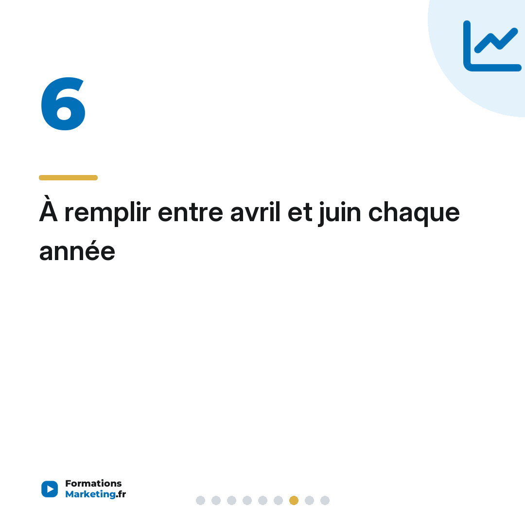 À remplir entre avril et juin chaque année