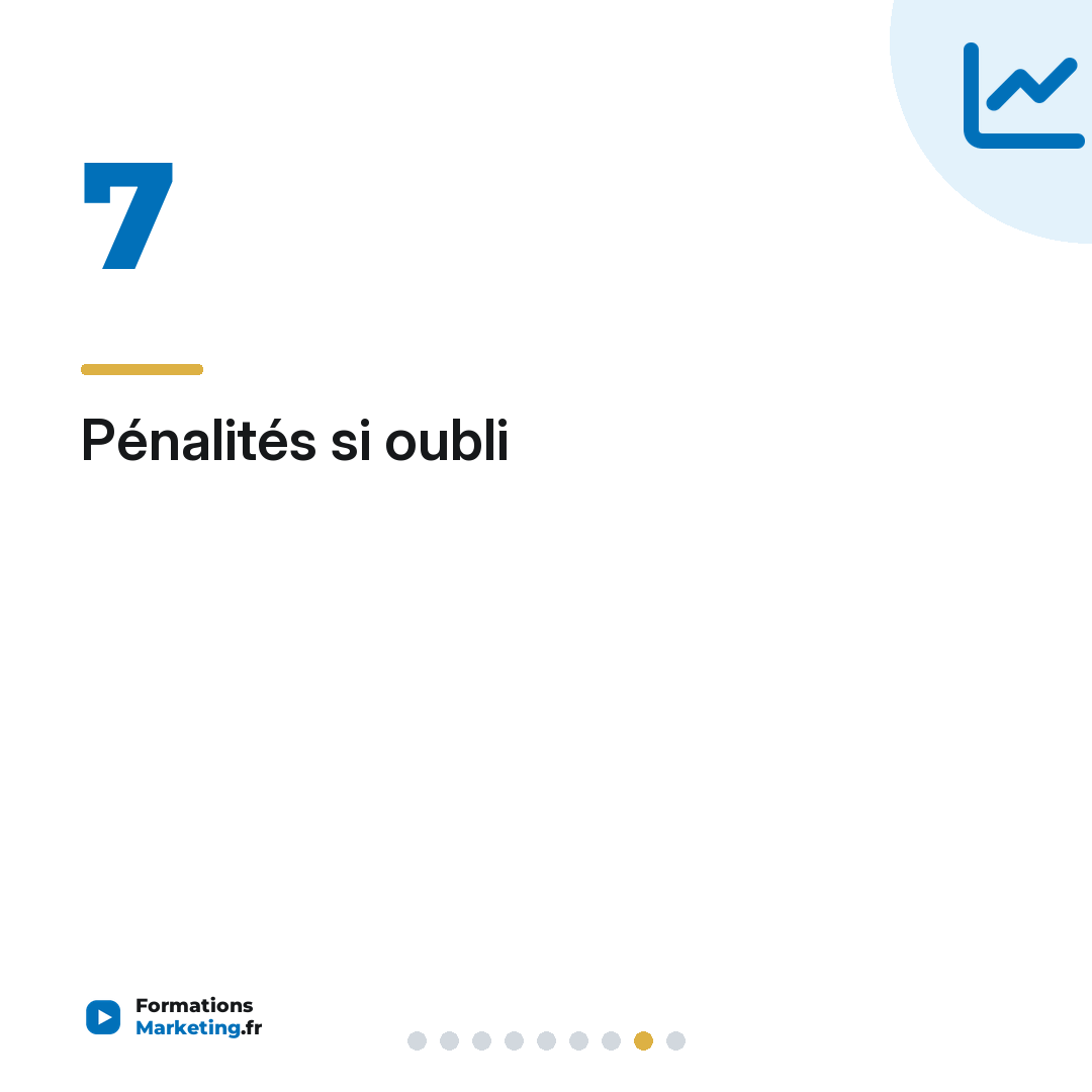 Pénalités si oubli