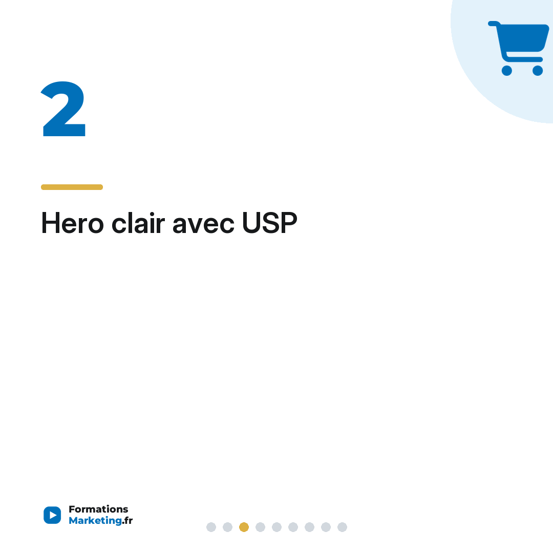 Hero clair avec USP