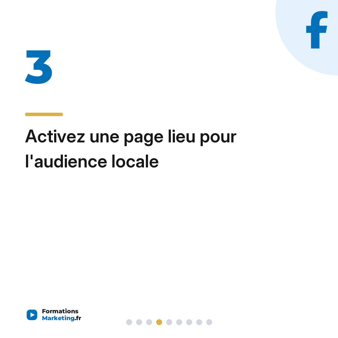 Activez une page lieu pour l'audience locale