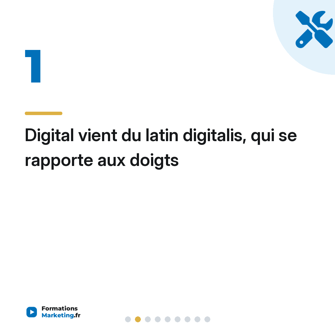 Digital vient du latin digitalis, qui se rapporte aux doigts