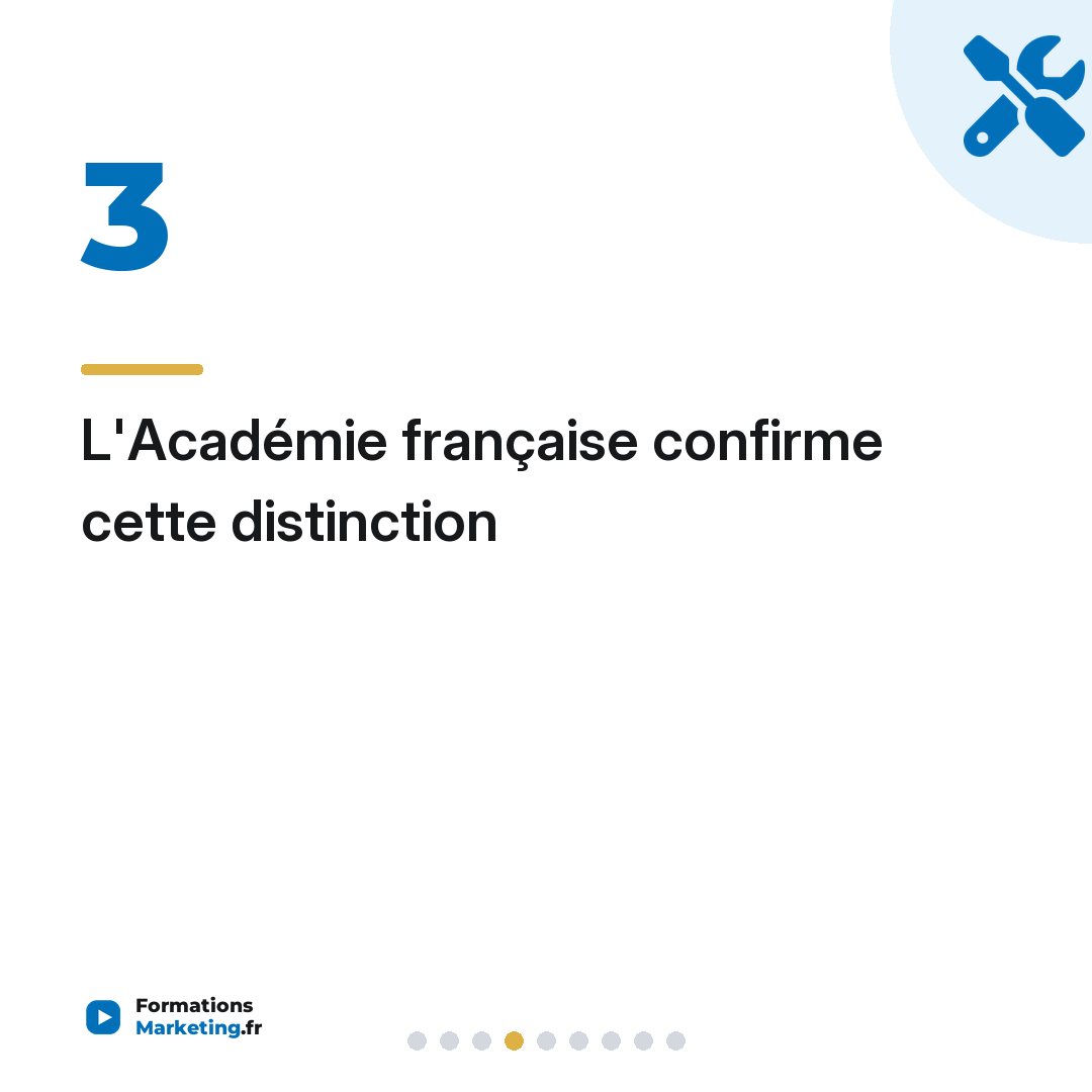 L'Académie française confirme cette distinction