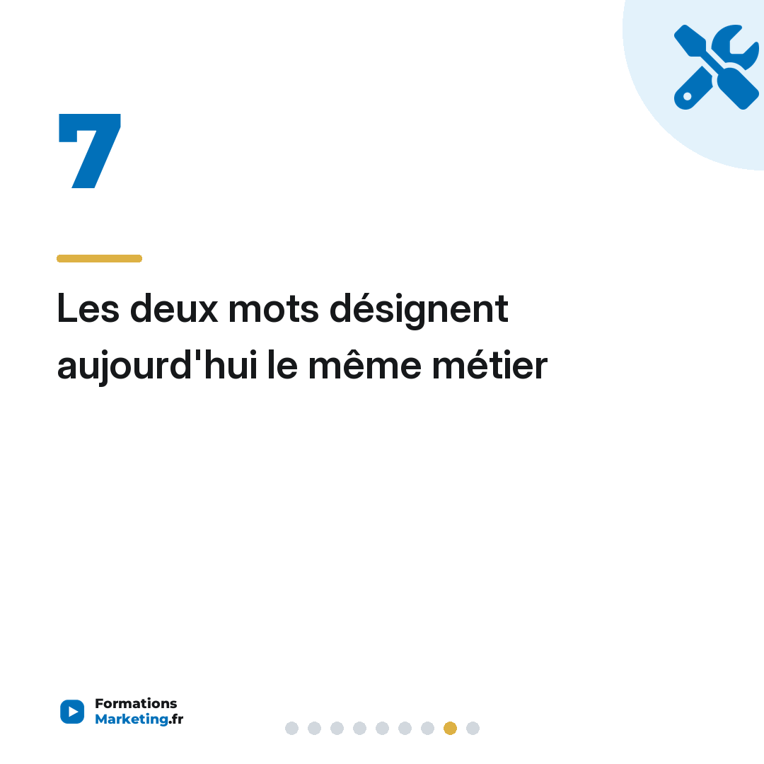 Les deux mots désignent aujourd'hui le même métier