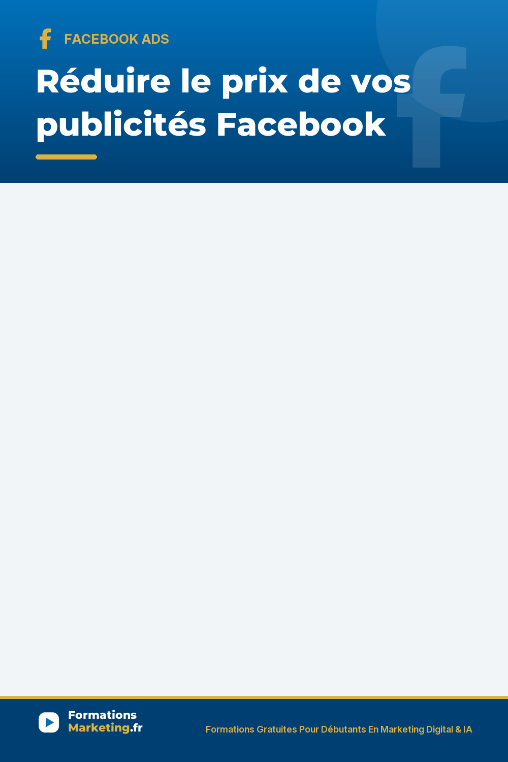 Réduire le prix de vos publicités Facebook : score de pertinence, ciblage précis, pixel et API de conversion, créas diversifiées, éviter les pics saisonniers