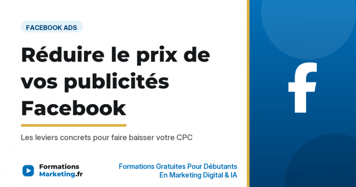Réduire le prix de vos publicités Facebook, les leviers concrets - formationsmarketing.fr