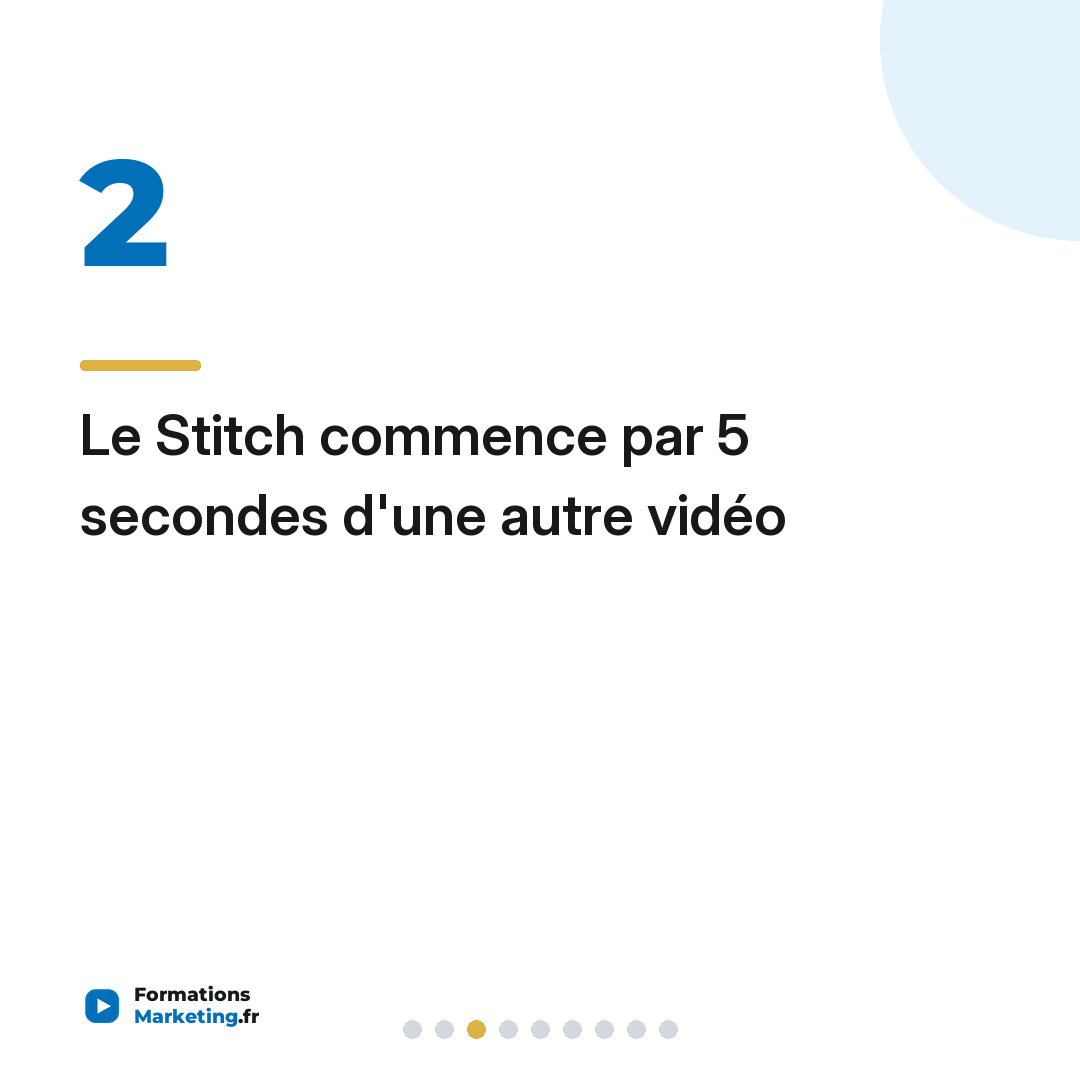 Le Stitch commence par 5 secondes d'une autre vidéo