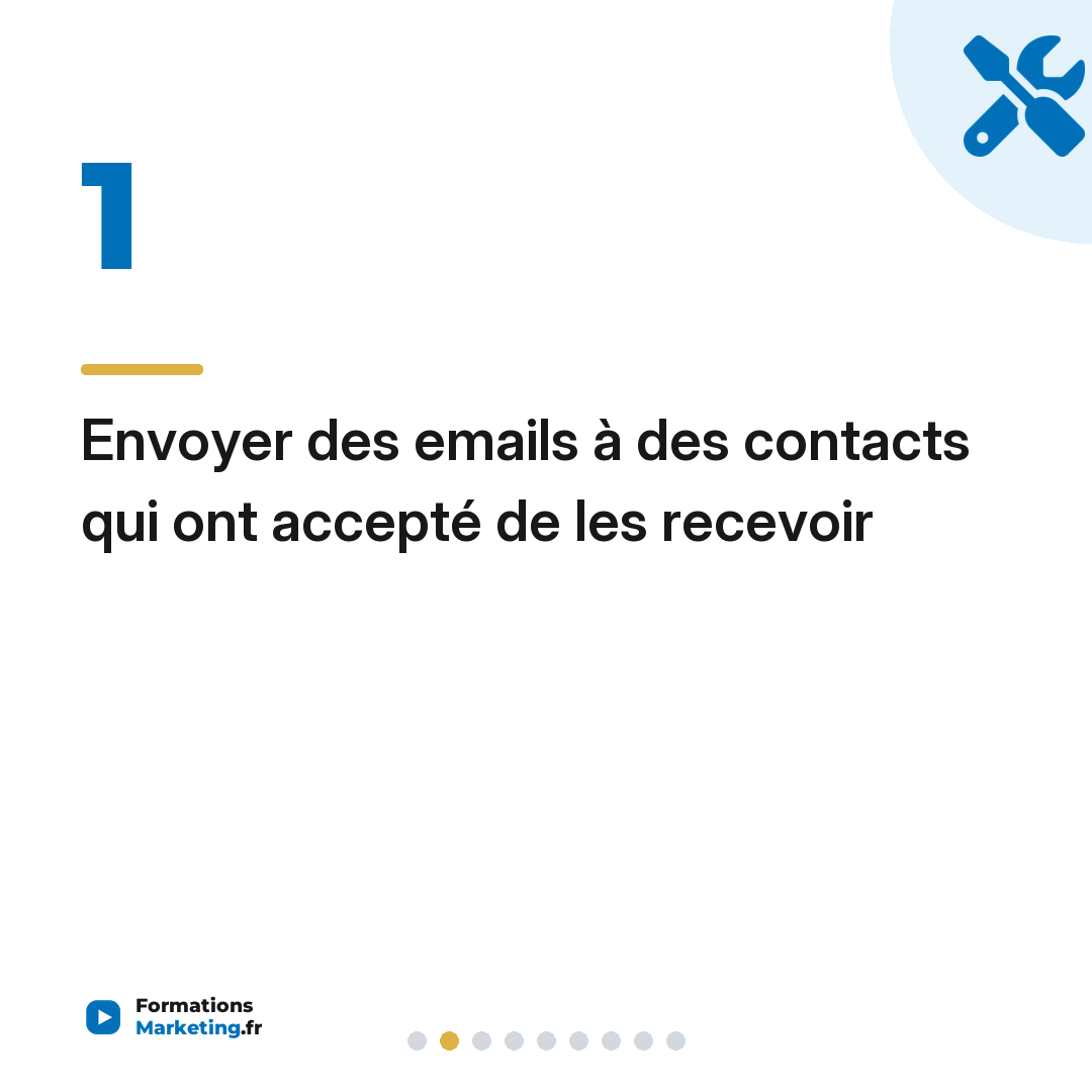 Envoyer des emails à des contacts qui ont accepté de les recevoir