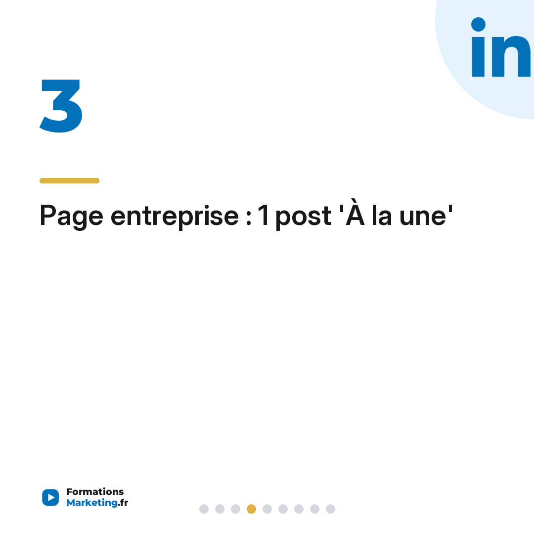 Page entreprise : 1 post 'À la une'