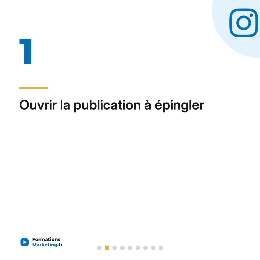 Ouvrir la publication à épingler