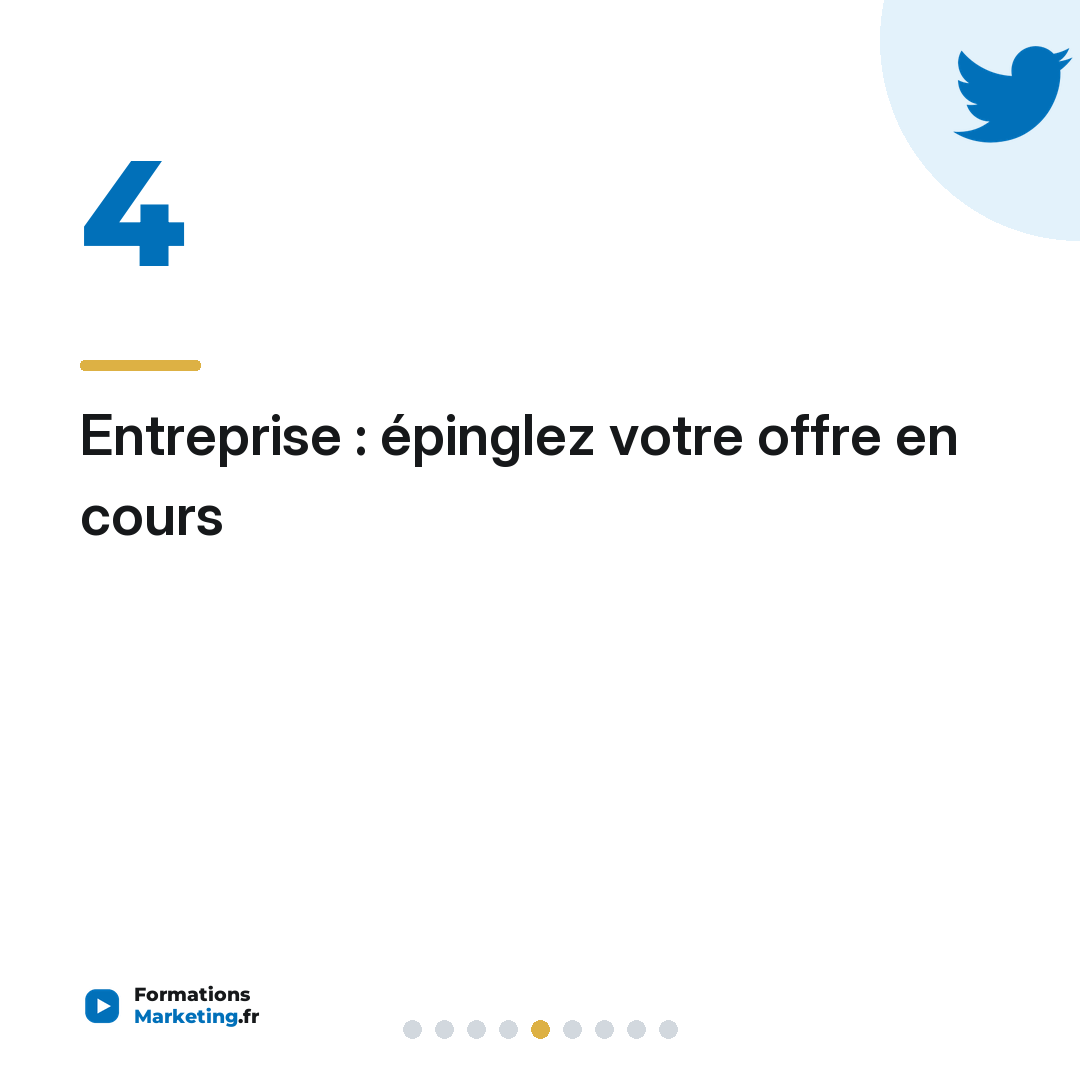 Entreprise : épinglez votre offre en cours
