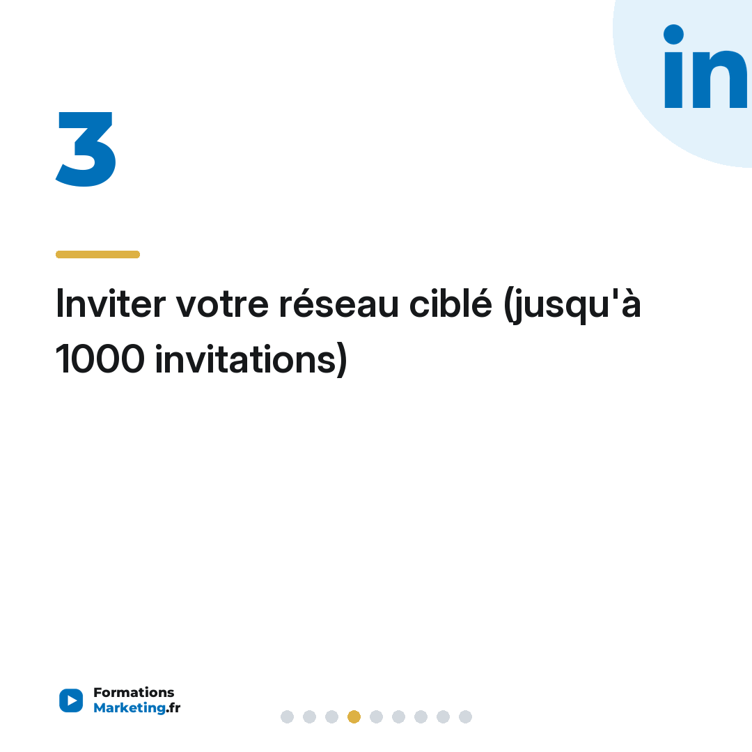 Inviter votre réseau ciblé (jusqu'à 1000 invitations)