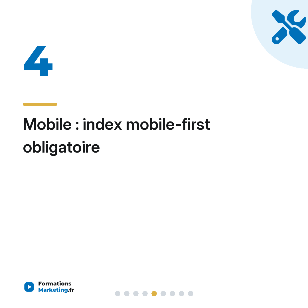 Mobile : index mobile-first obligatoire