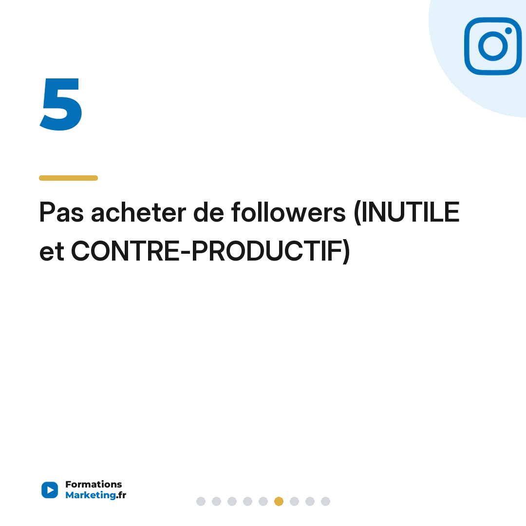 Pas acheter de followers (INUTILE et CONTRE-PRODUCTIF)