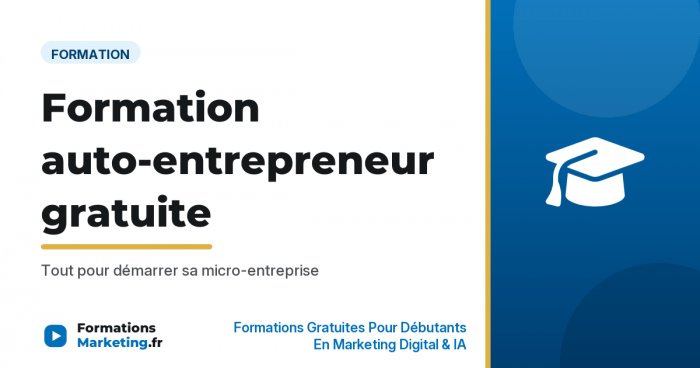 Formation auto-entrepreneur gratuite : Tout pour démarrer sa micro-entreprise - formationsmarketing.fr