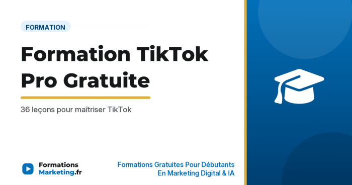 Formation TikTok Pro Gratuite : 36 leçons pour maîtriser TikTok - formationsmarketing.fr