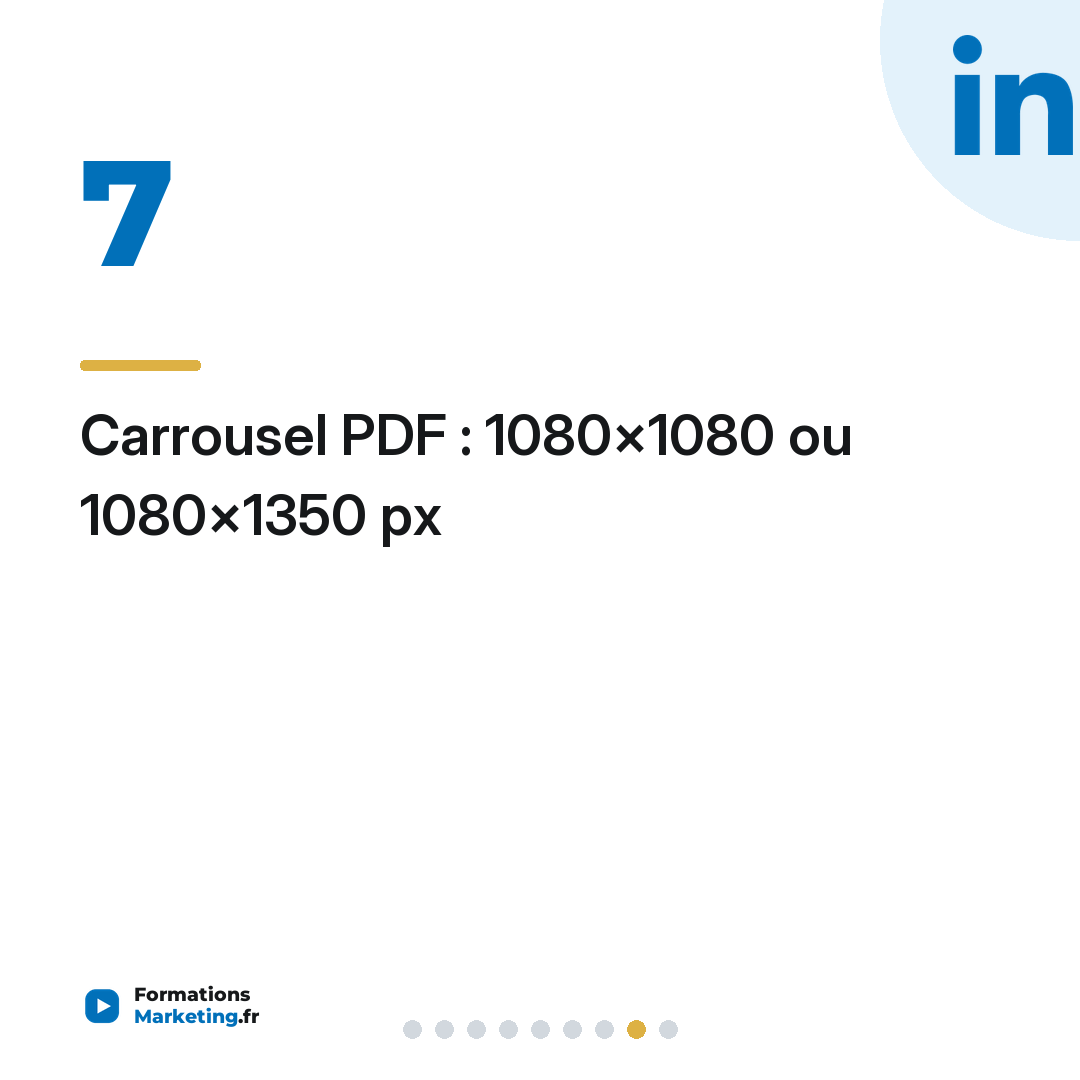 Carrousel PDF : 1080×1080 ou 1080×1350 px