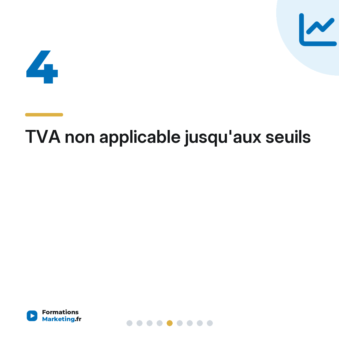TVA non applicable jusqu'aux seuils