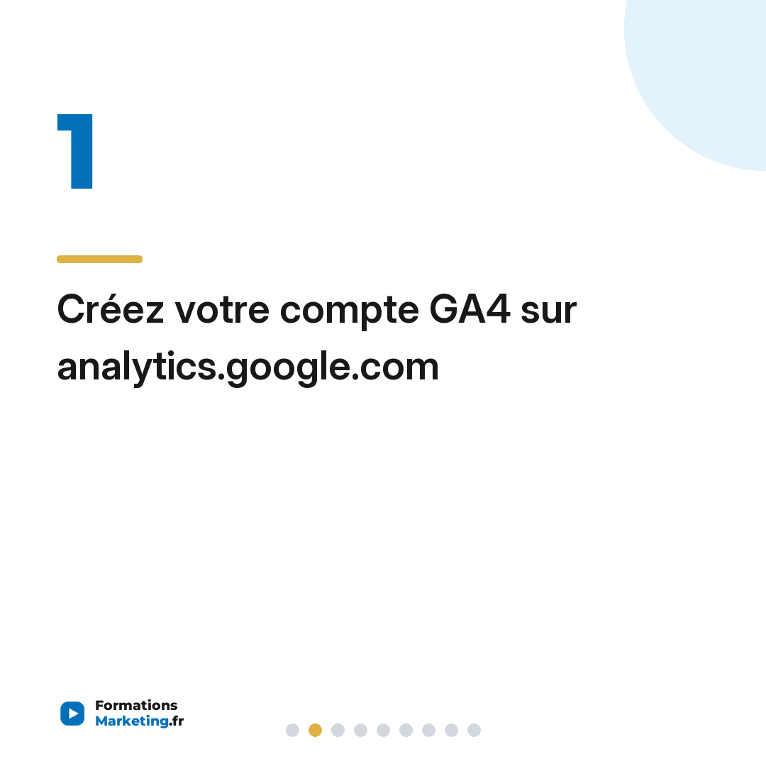 Créez votre compte GA4 sur analytics.google.com