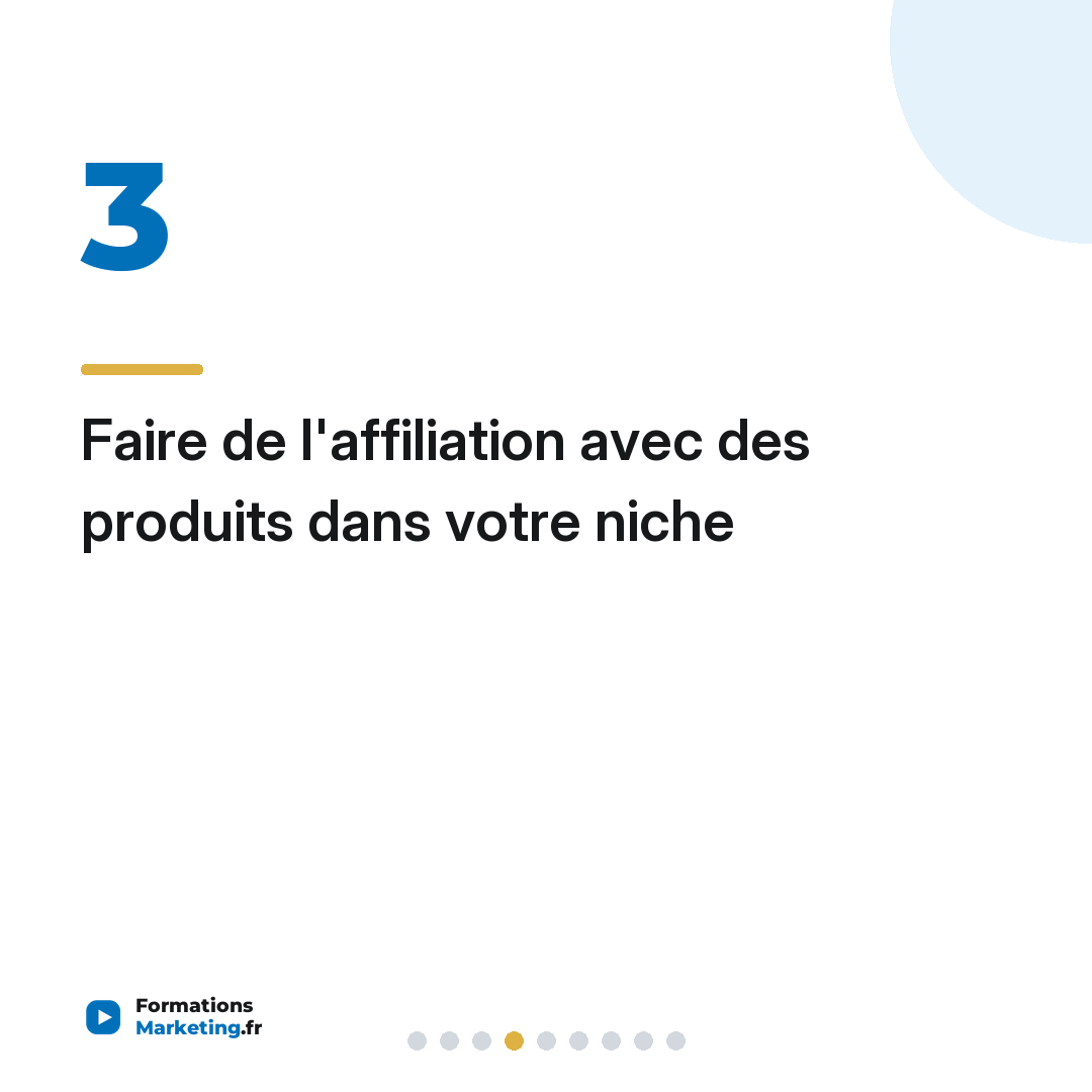 Faire de l'affiliation avec des produits dans votre niche