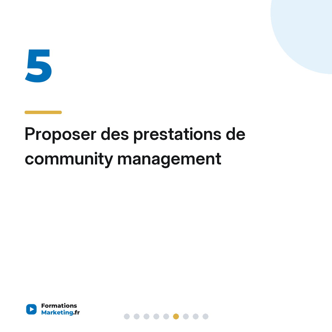 Proposer des prestations de community management