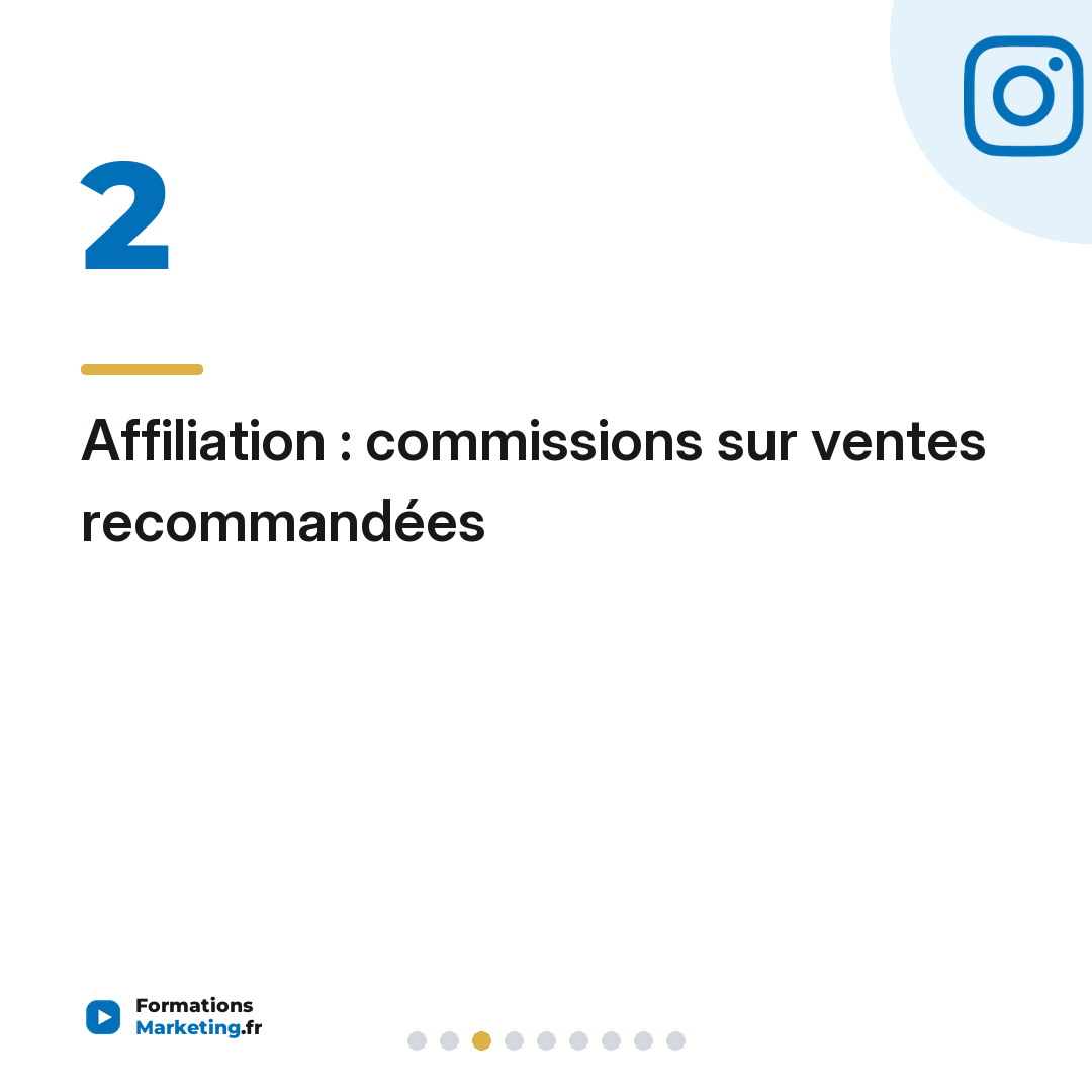 Affiliation : commissions sur ventes recommandées