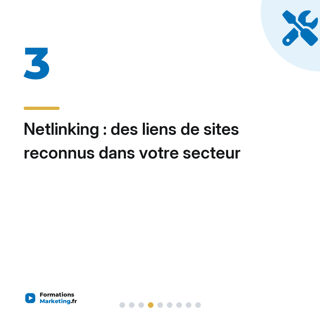 Netlinking : des liens de sites reconnus dans votre secteur