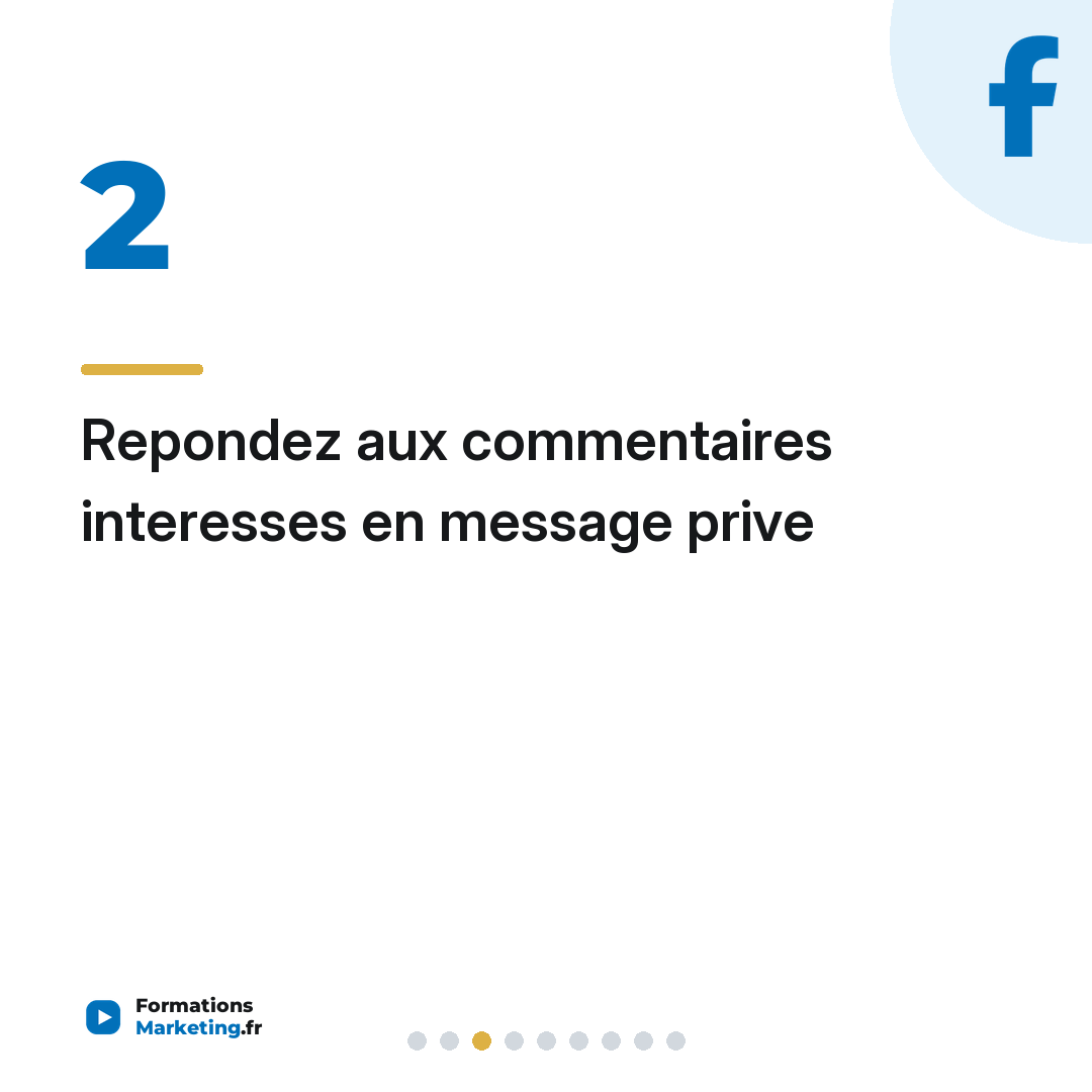 Repondez aux commentaires interesses en message prive