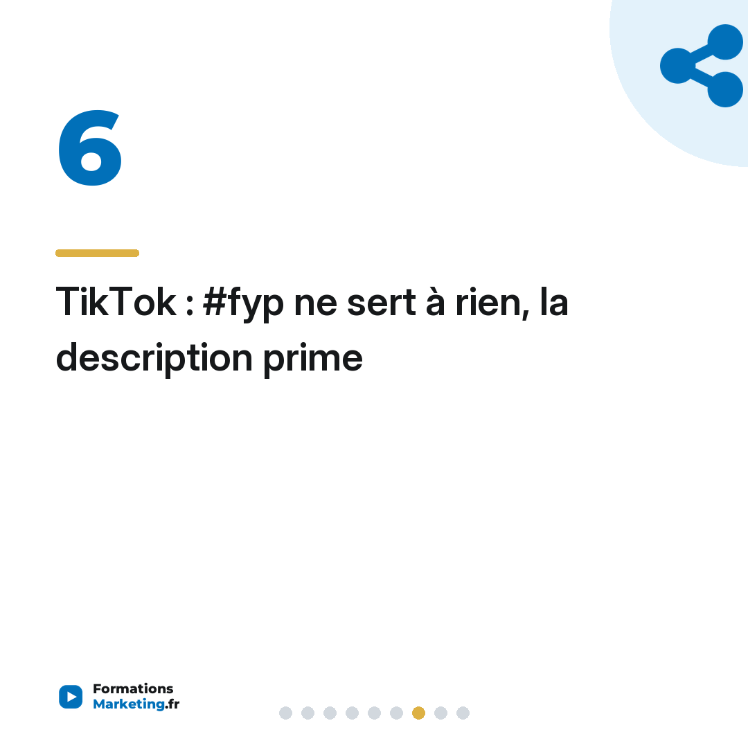 TikTok : #fyp ne sert à rien, la description prime