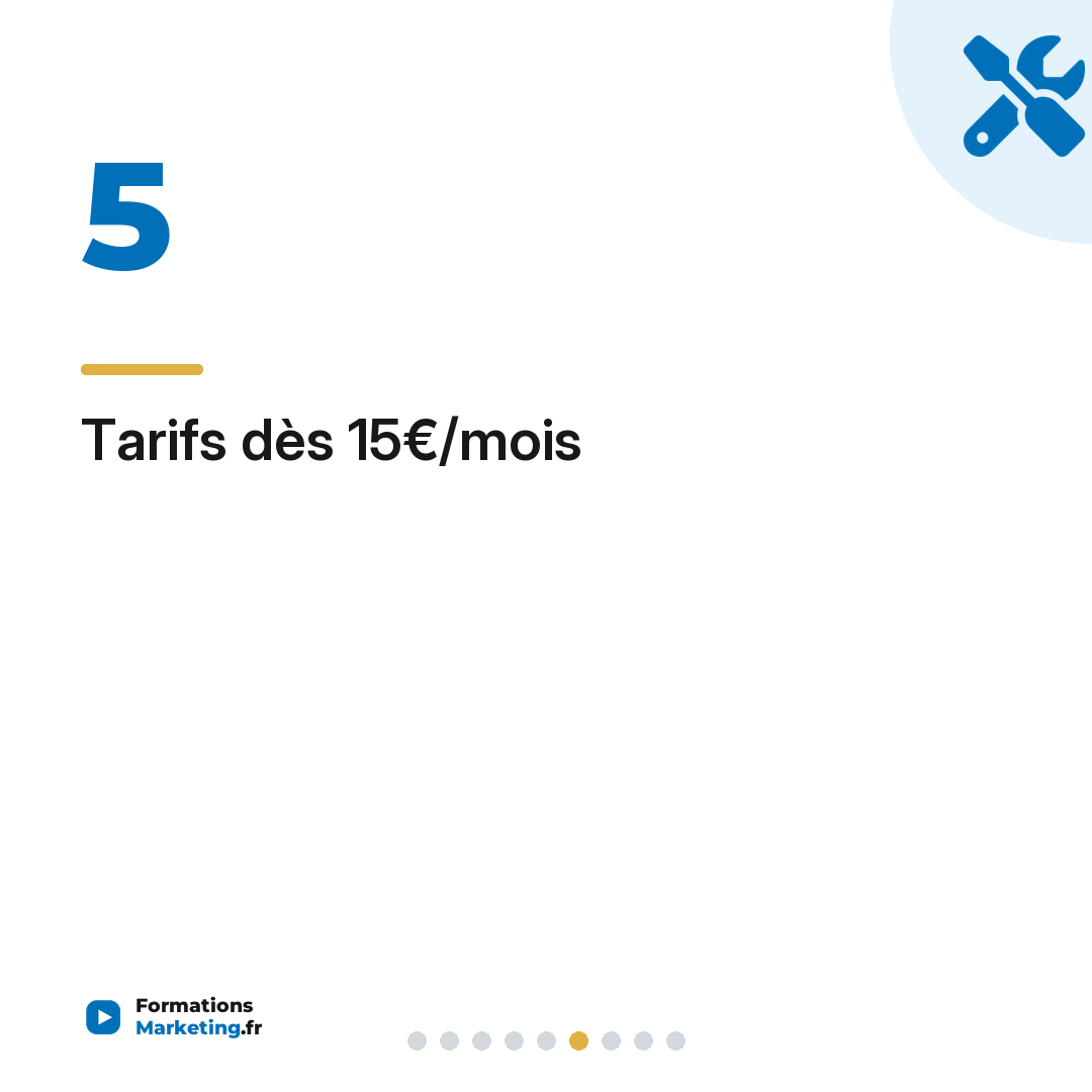 Tarifs dès 15€/mois