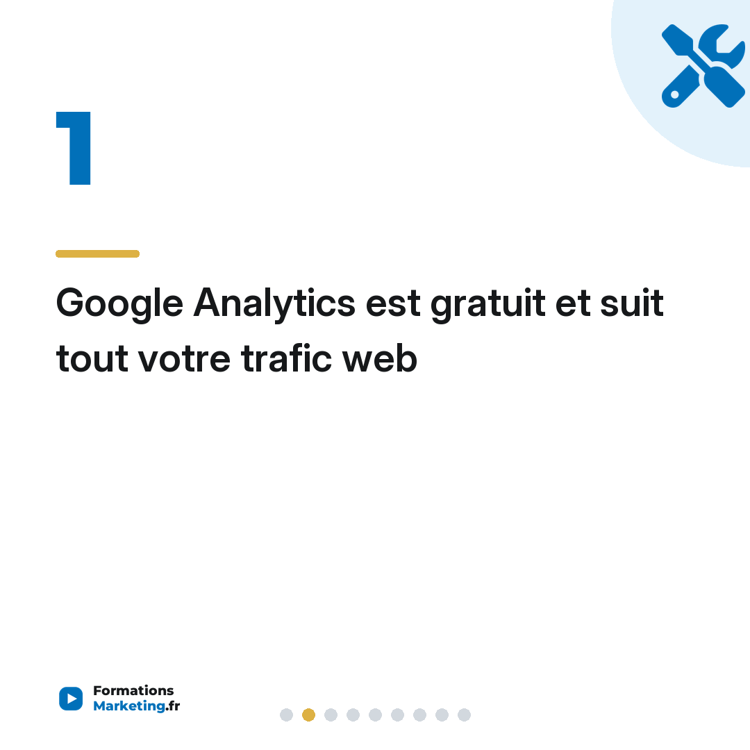 Google Analytics est gratuit et suit tout votre trafic web