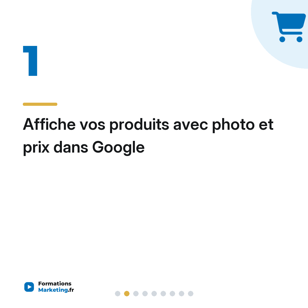 Affiche vos produits avec photo et prix dans Google