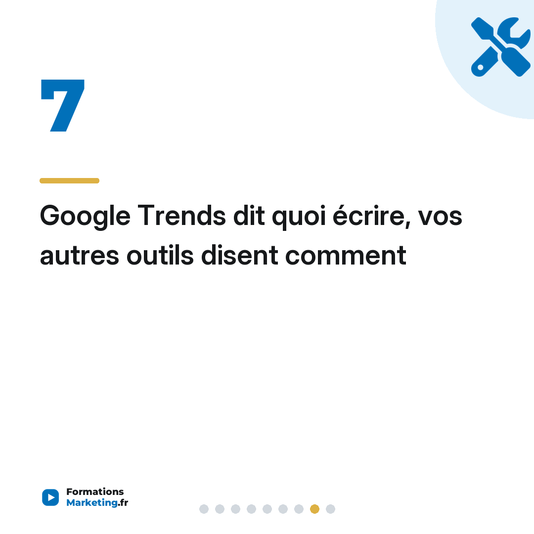 Google Trends dit quoi écrire, vos autres outils disent comment