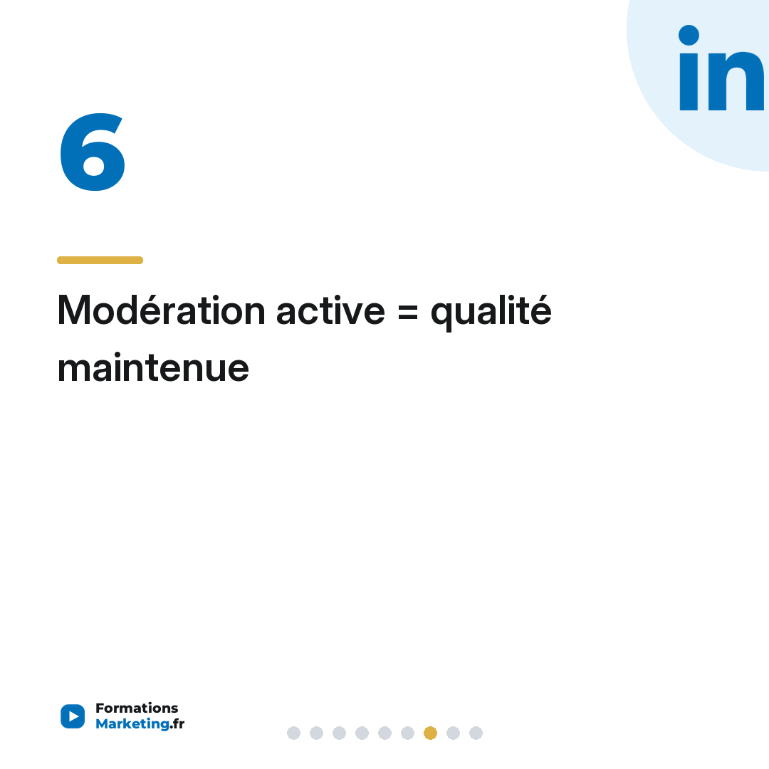 Modération active = qualité maintenue