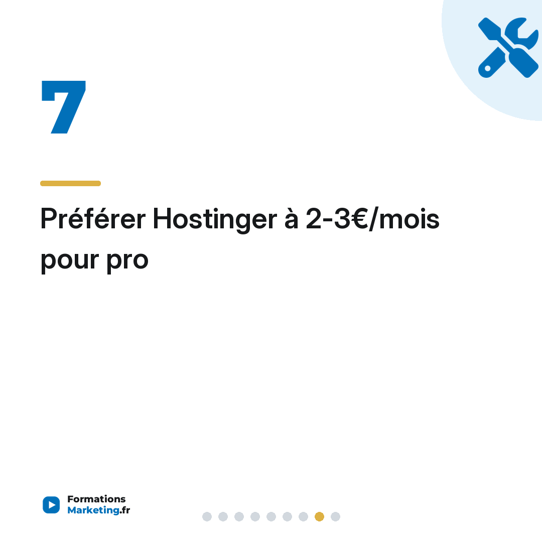 Préférer Hostinger à 2-3€/mois pour pro