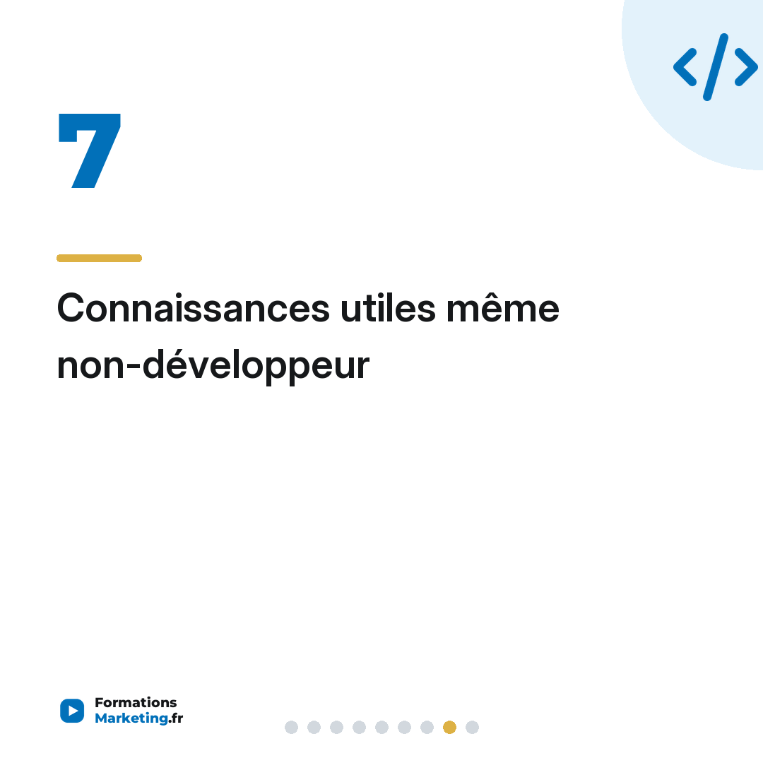 Connaissances utiles même non-développeur