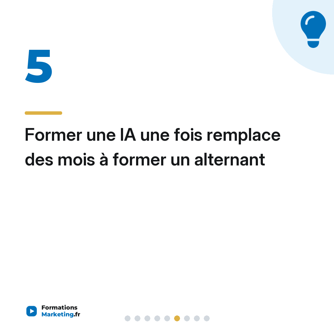 Former une IA une fois remplace des mois à former un alternant