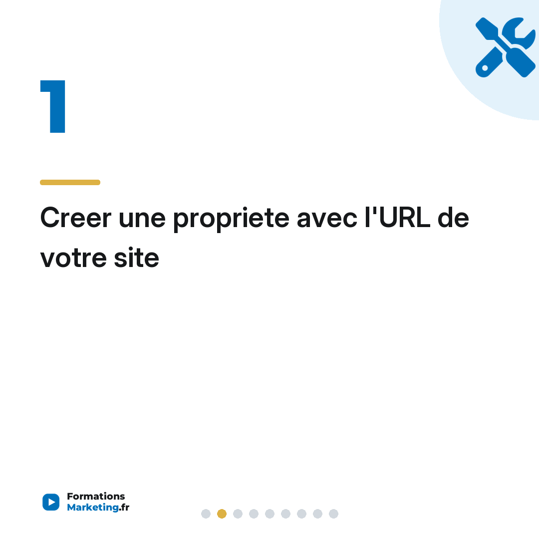 Creer une propriete avec l'URL de votre site